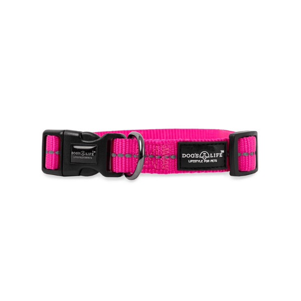 SHOP BY CATEGORY - 03 DOGS - KIMVET ONLINE STORE - DOG PRODUCTS - Vetshop Near Me - dog collar - hot pink - dog's life 1
