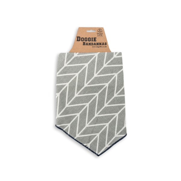 Dog’s Life Chevron Arrows Bandana Grey