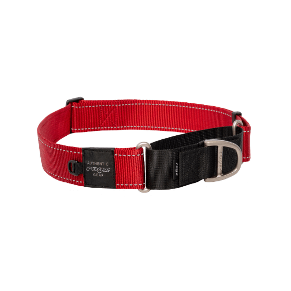 Rogz Utility Control Collar Web, Red Reflective