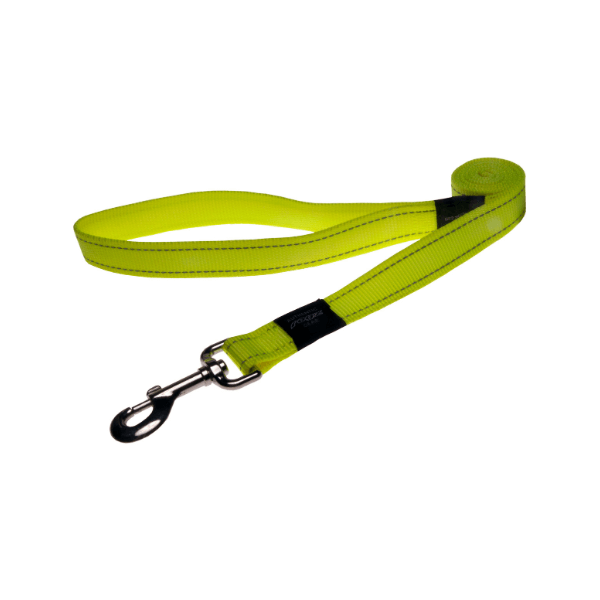 Rogz Utility Classic Dog Lead, Dayglo Yellow Reflective