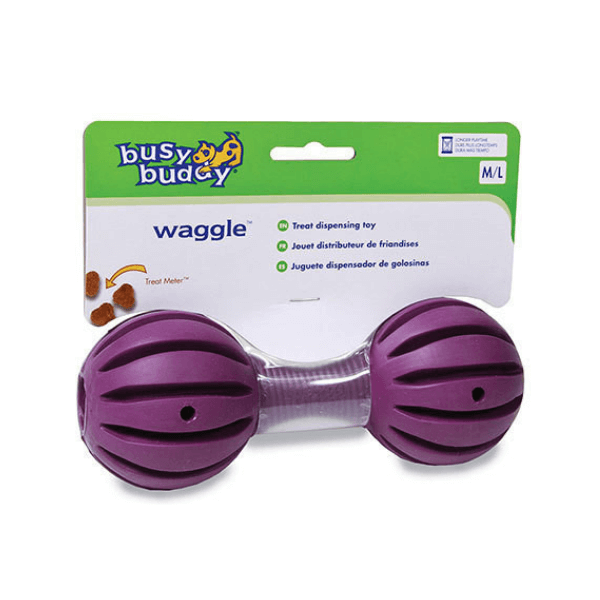 PetSafe Busy Buddy Waggle Dog Toy, Treat Dispensing Dog, Medium/Large 