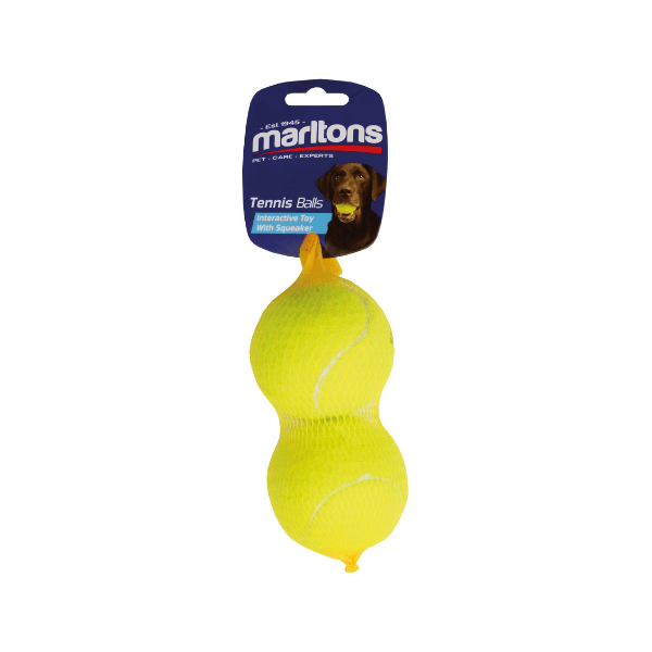 Marltons 2 Pack Squeaky Tennis Ball