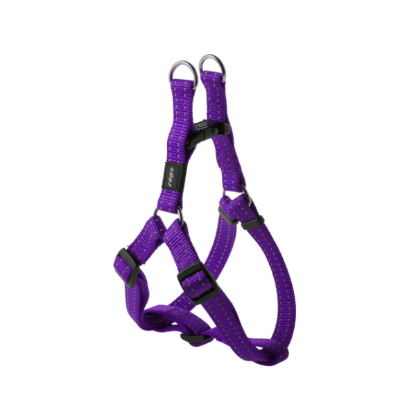 Rogz Utility Step-in Dog Harness, Purple Reflective