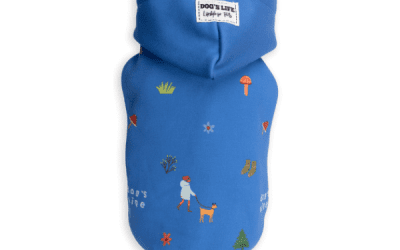 Nature Loving Pup Winter Hoodie Blue, Dogs Clothing, KimVet e-Shop, Dog’s Life
