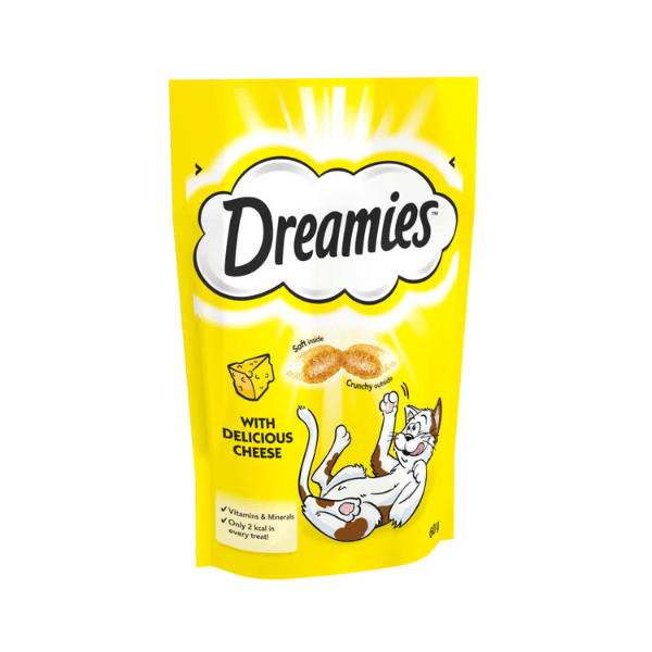 SHOP BY CATEGORY - 02 CATS - KIMVET ONLINE STORE - CAT PRODUCTS - Vetshop Near Me - cats treats - delicious cheese treats 60g - dreamies