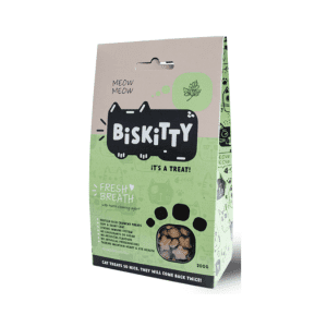 SHOP BY CATEGORY - 02 CATS - KIMVET ONLINE STORE - CAT PRODUCTS - Vetshop Near Me - cats treats - fresh breath treats 200g - biskitty