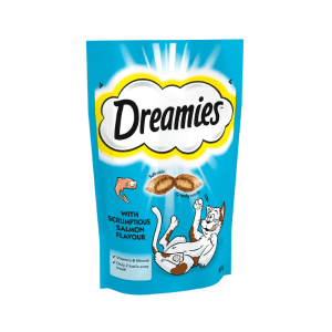 SHOP BY CATEGORY - 02 CATS - KIMVET ONLINE STORE - CAT PRODUCTS - Vetshop Near Me - cats treats - scrumtious salmon treats 60g - dreamies