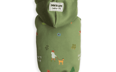 Nature Loving Pup Winter Hoodie Green, Dogs Clothing, KimVet e-Shop, Dog’s Life